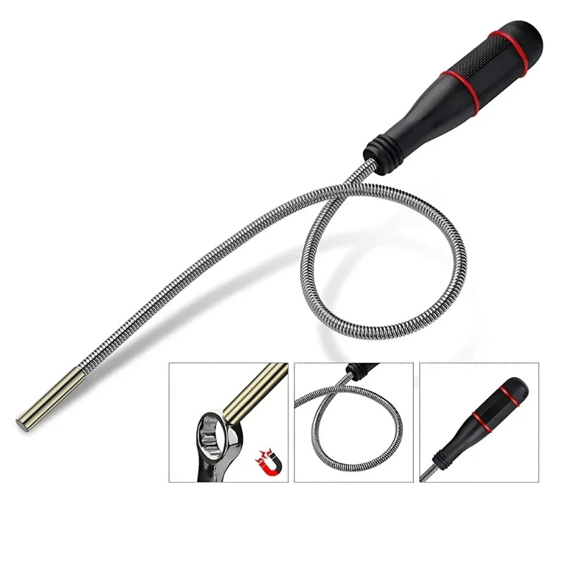Drain Snake Flexible - Flexible Magnetic Pickup Tool Bendable Snake