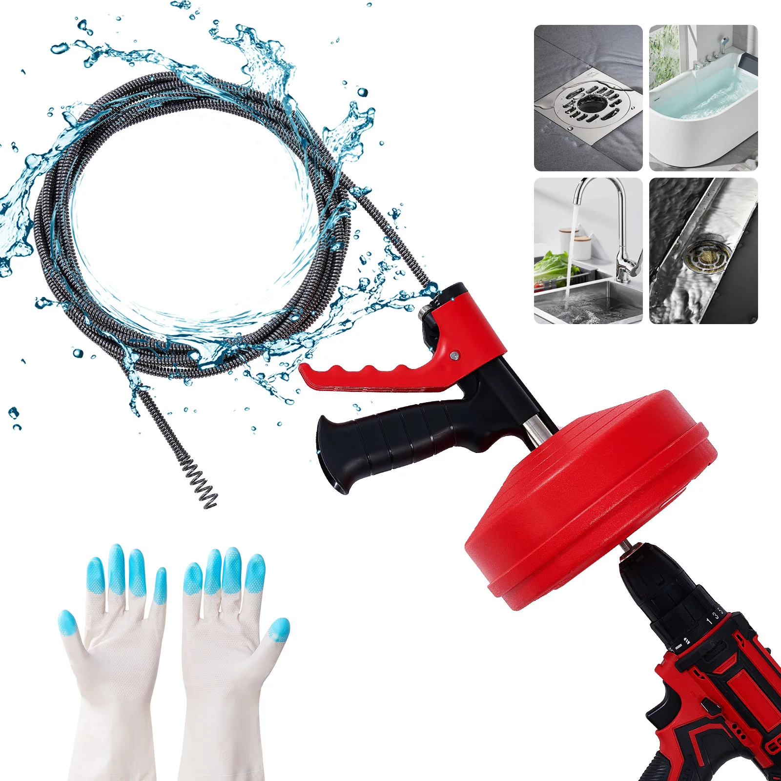 Professional Drain Snake Auger - Drain Snake Flexible recension och pris