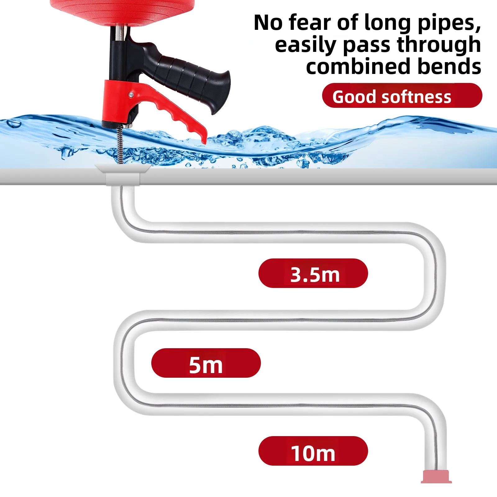 Professional Drain Snake Auger - Drain Snake Flexible recension och pris